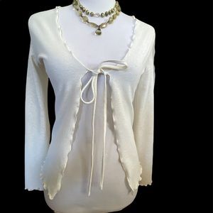 Moda International Lightweight Cardigan wh Ties